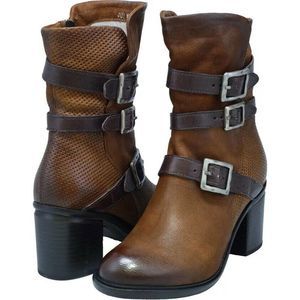 Miz Mooz womens Leather July Boots mid calf Hazelnut boots EU 40 US 9-9.5